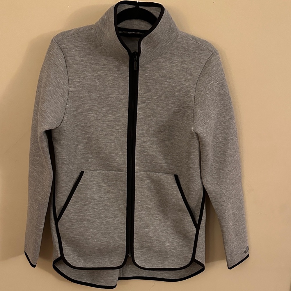 Cozy North Face Gray Jacket with Black Trim